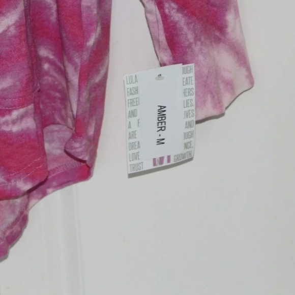 LuLaRoe Breast Cancer Awareness Amber Pink Tie Dye M - Picture 5 of 8